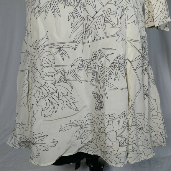 Fumblin foe womens M silk one shoulder tank flower - Picture 6 of 8